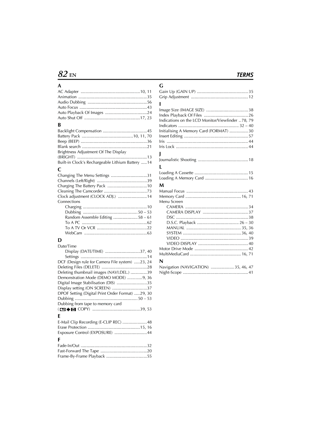 JVC GR-DV700, GR-DV900 instruction manual 82 EN 