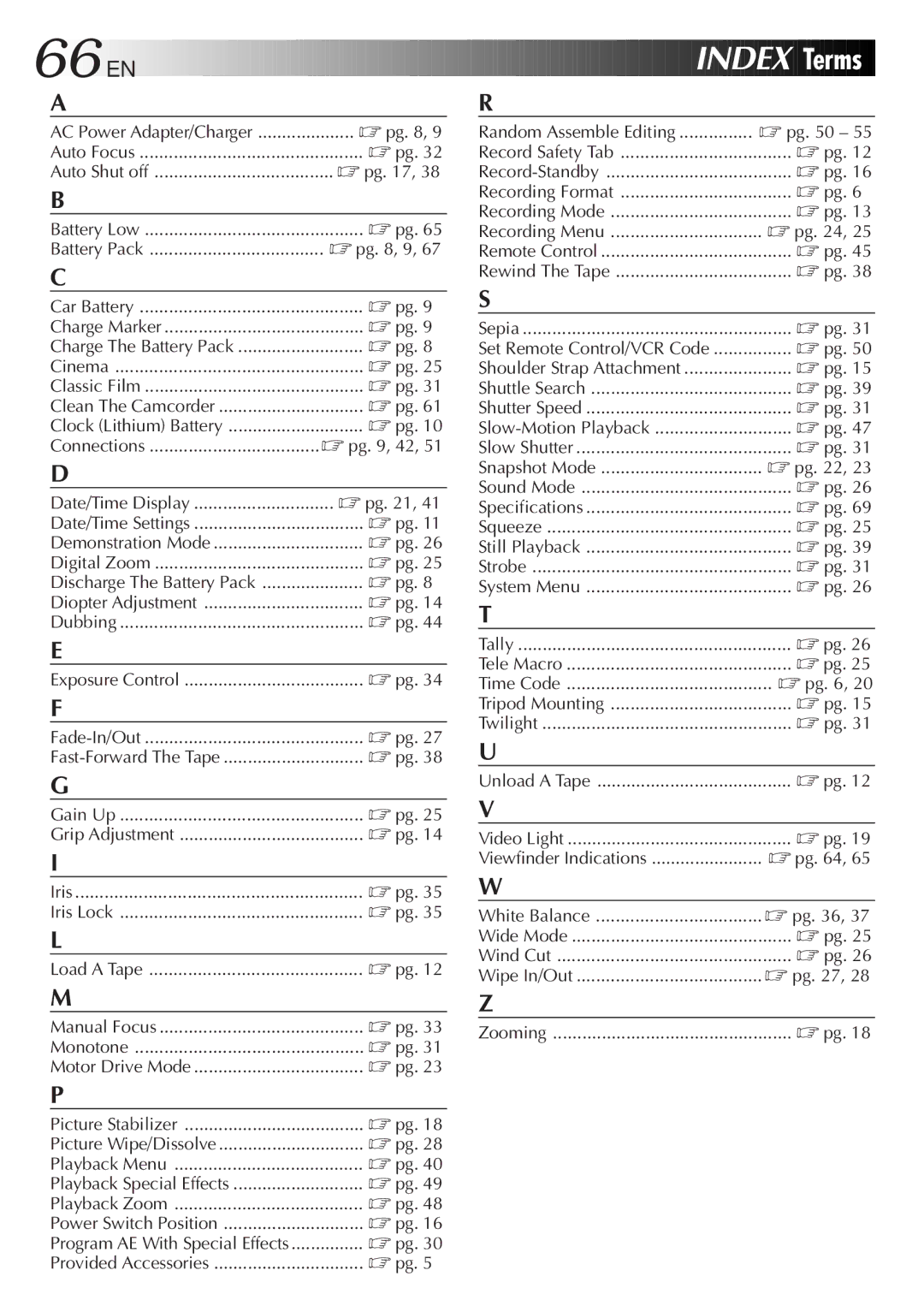 JVC GR-DVA1, LYT0217-001A manual 66 EN 