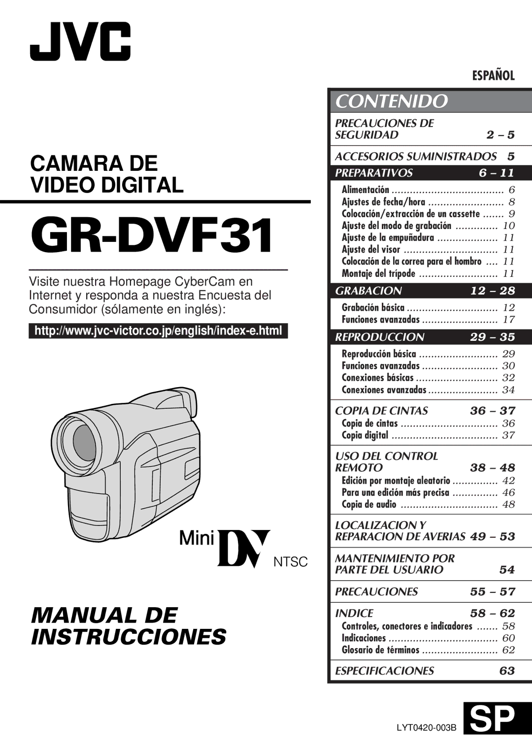 JVC GR-DVF31 manual 