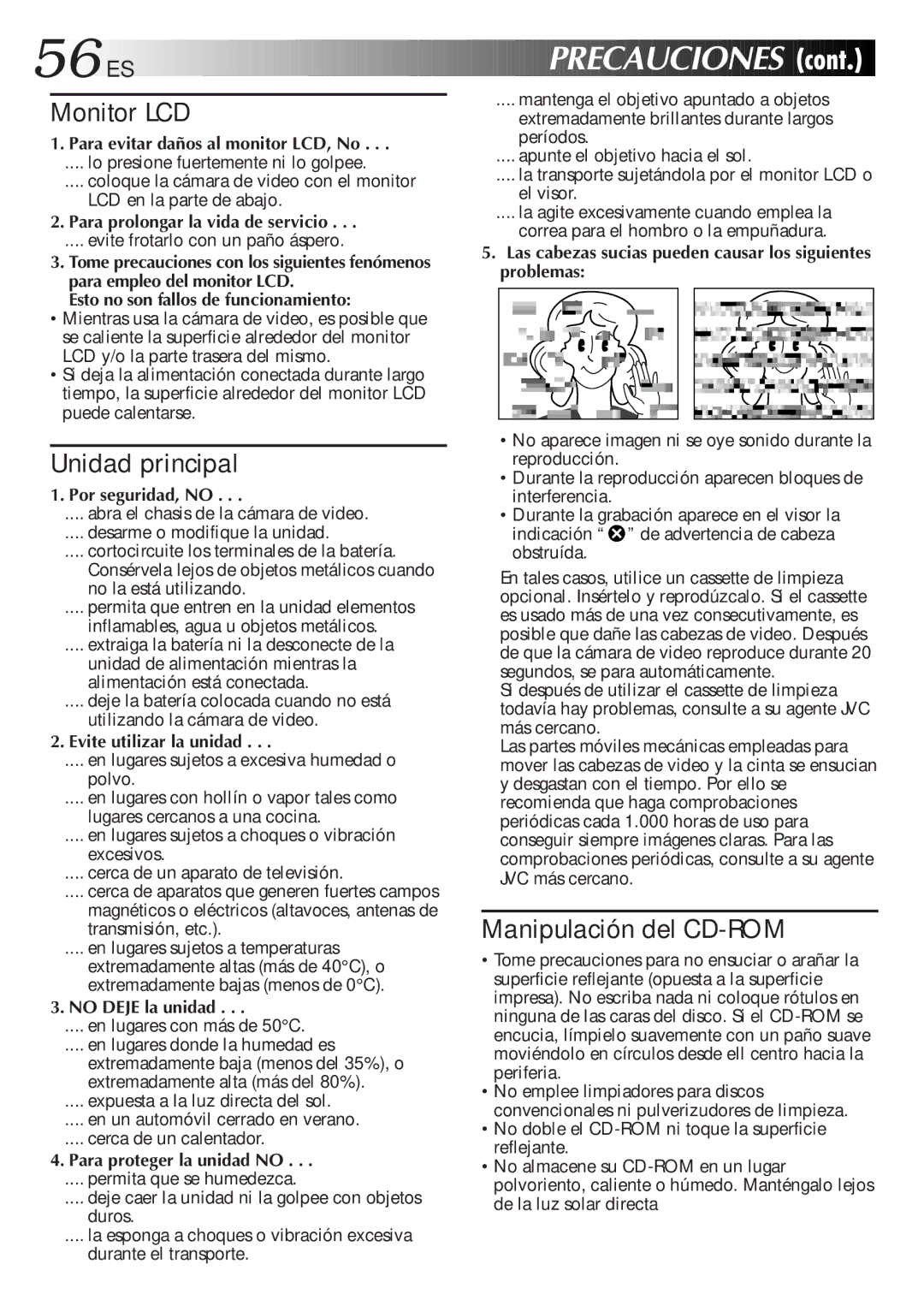 JVC GR-DVF31 manual 56 ES 