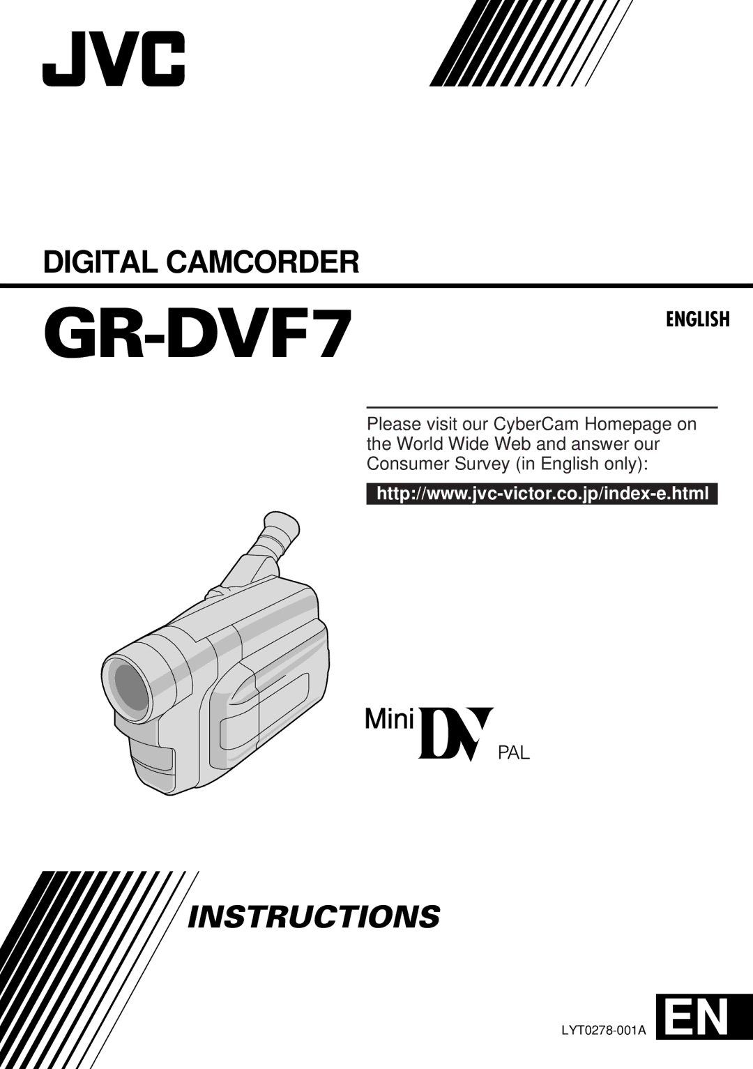 JVC LYT0278-001A manual GR-DVF7 