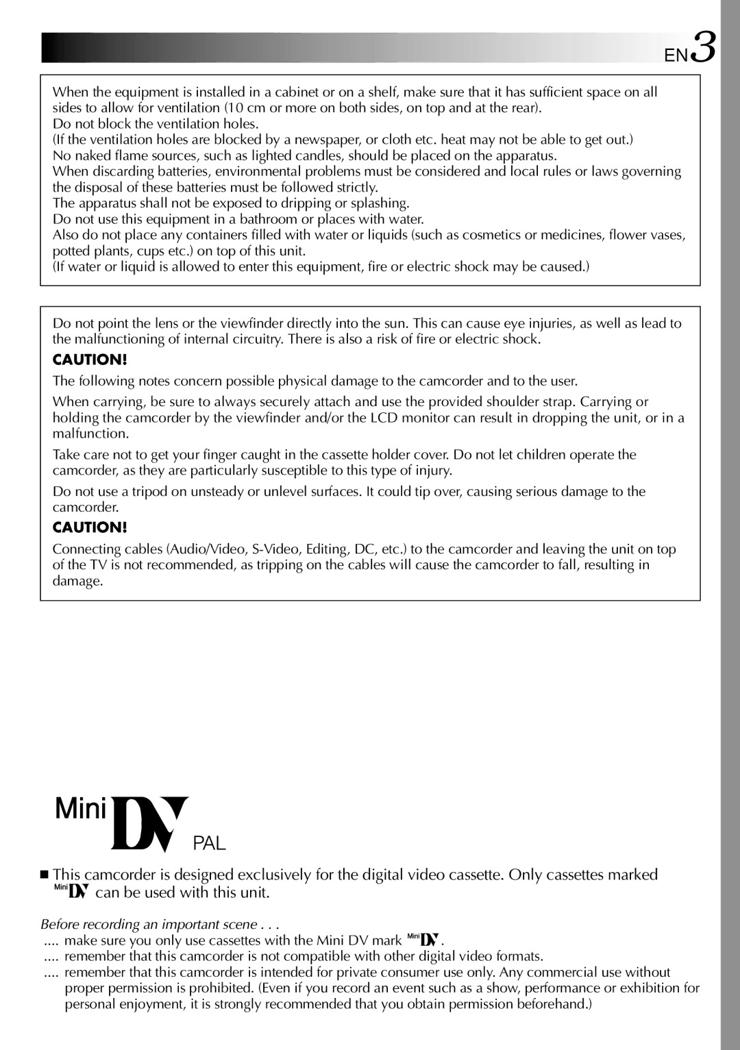 JVC GR-DVL300, GR-DVL100 specifications EN3 