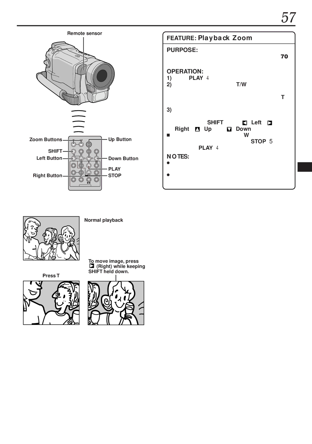 JVC GR-DVL1020, GR-DVL820 specifications Feature Playback Zoom 