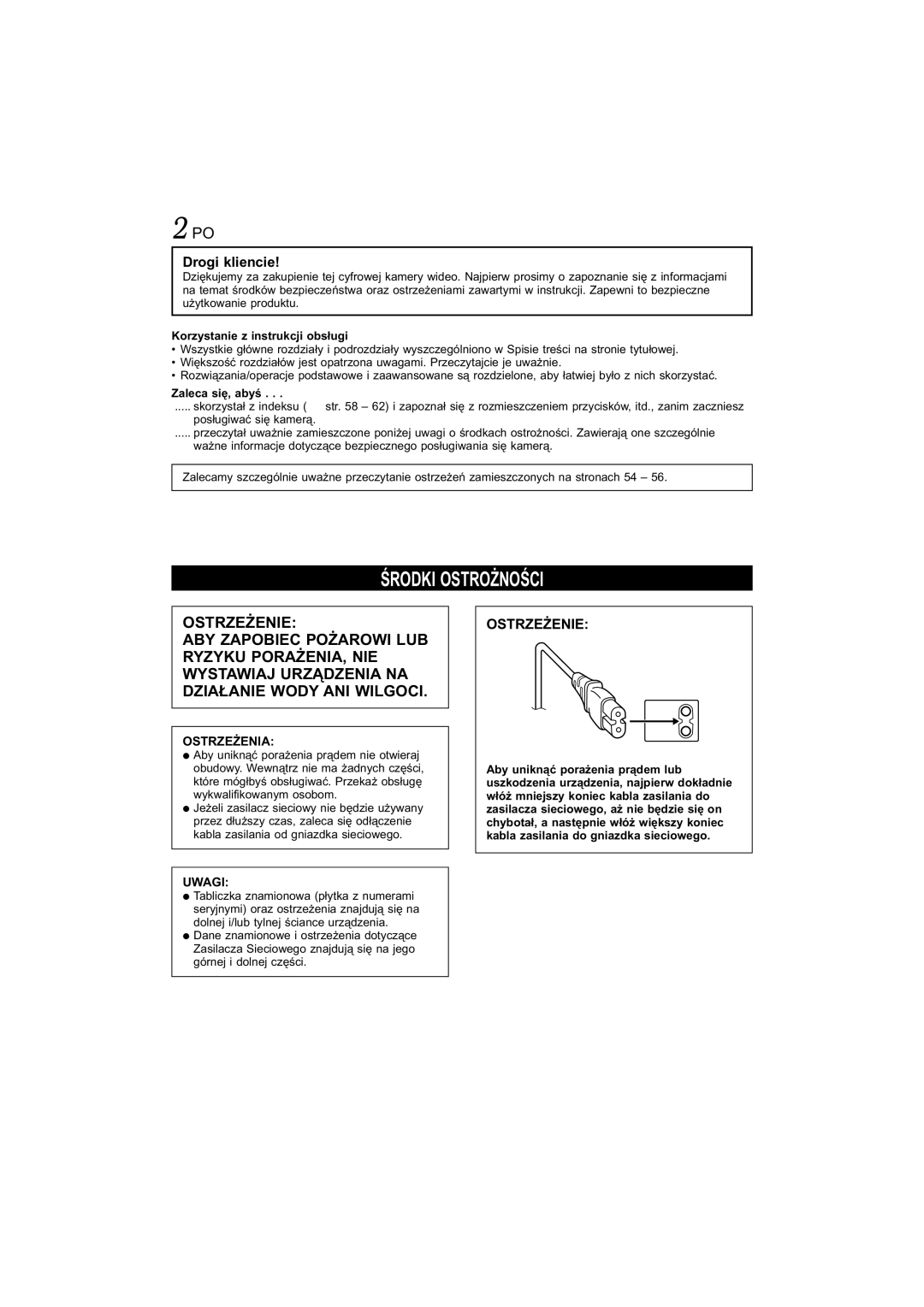 JVC GR-DVL145 manual Drogi kliencie, Korzystanie z instrukcji obsługi, Zaleca się, abyś 