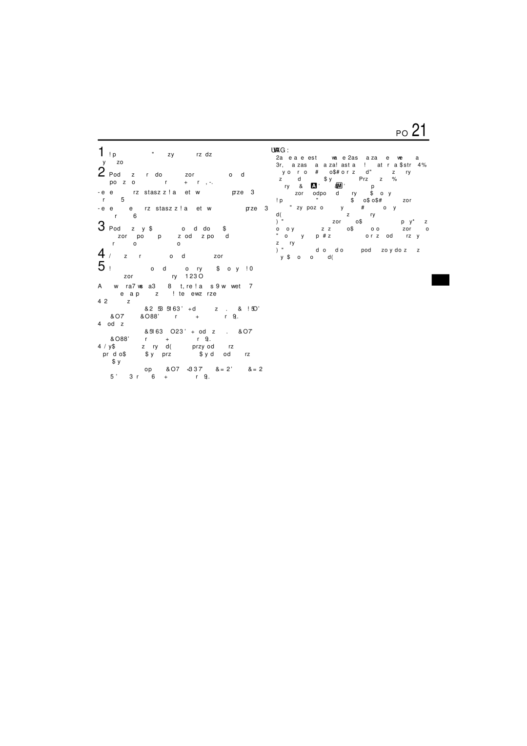 JVC GR-DVL145 manual Uwagi 