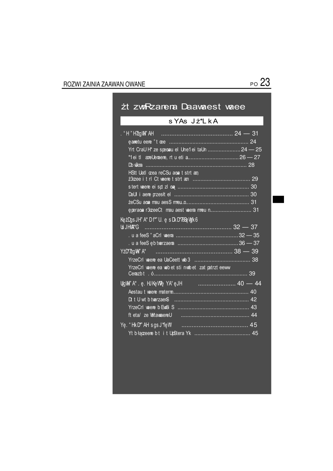 JVC GR-DVL145 manual RozwiĄzainia Zaawansowane 