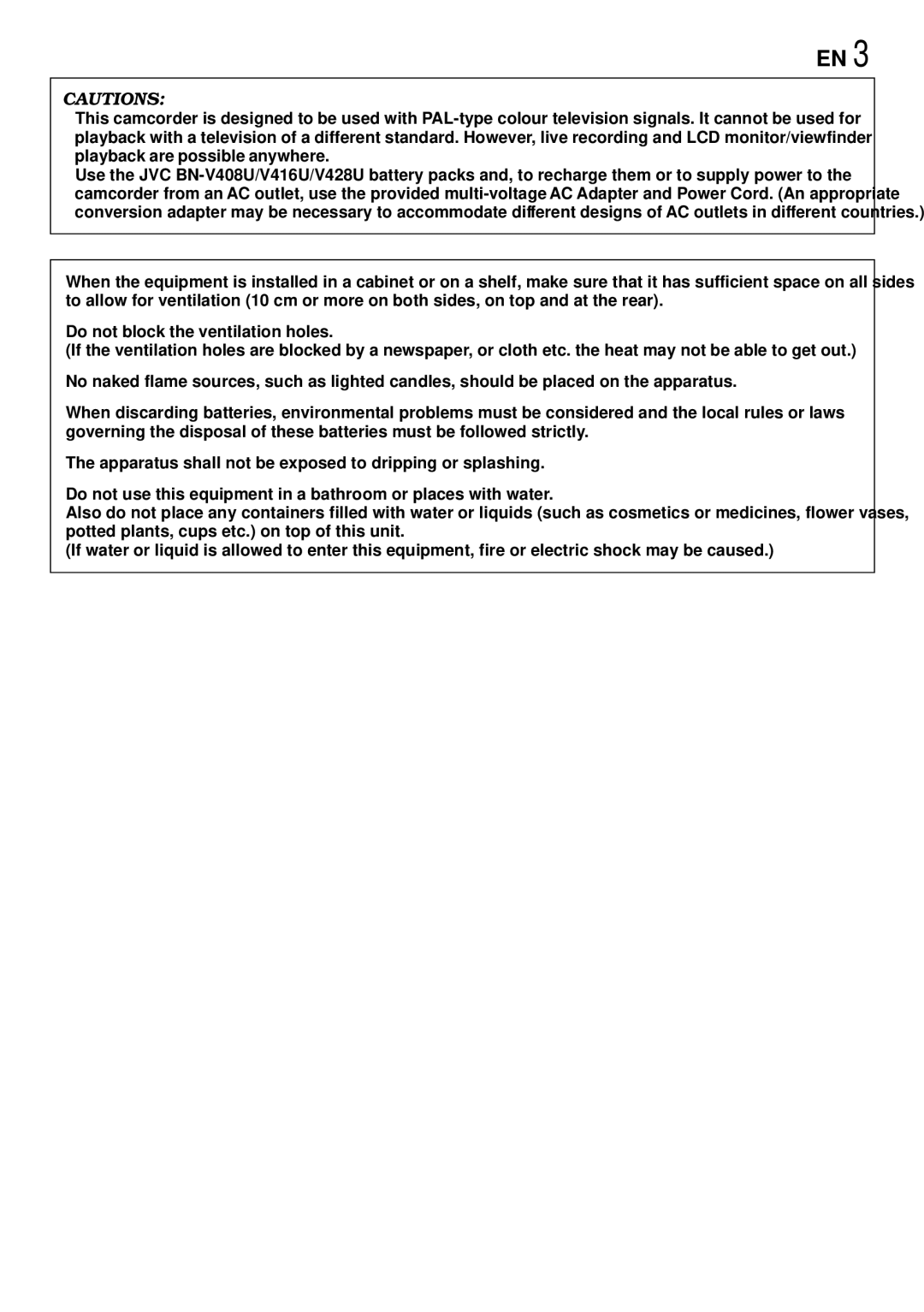 JVC GR-DVL155 specifications 