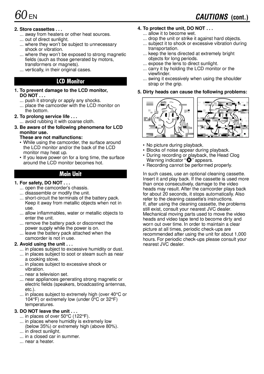 JVC GR-DVL220 specifications 60 EN 