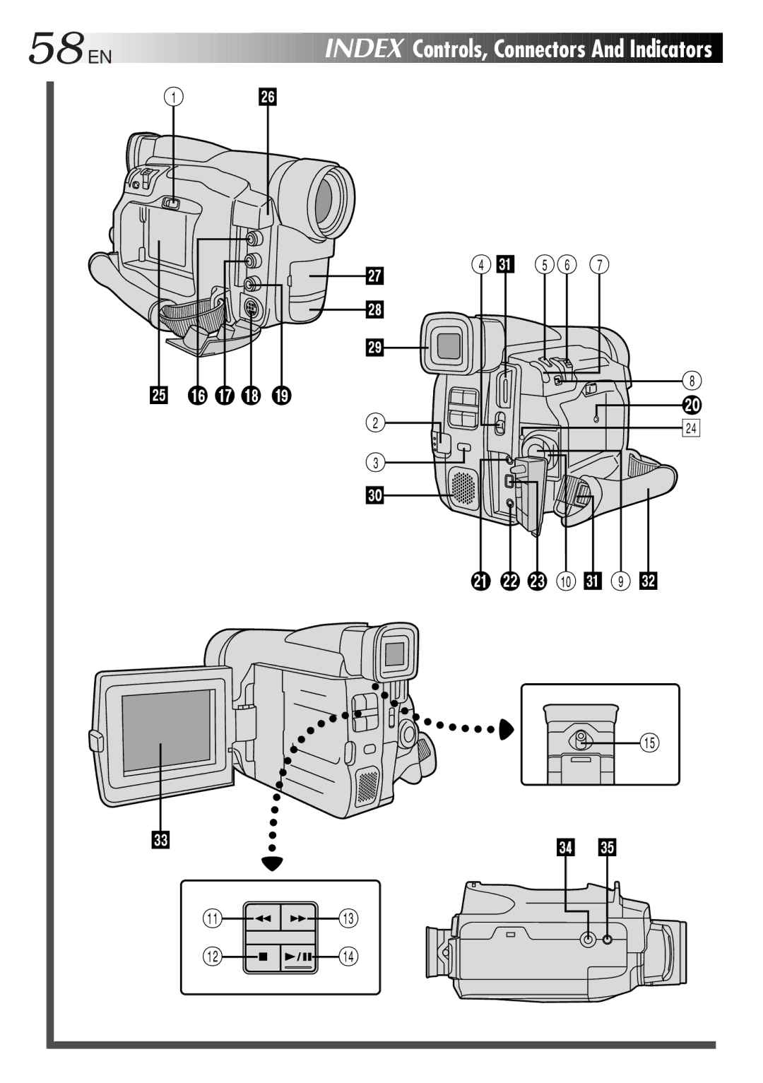 JVC GR-DVL48, GR-DVL28, GR-DVL33, GR-DVL38 specifications 58EN, E 0 Q 9 W 