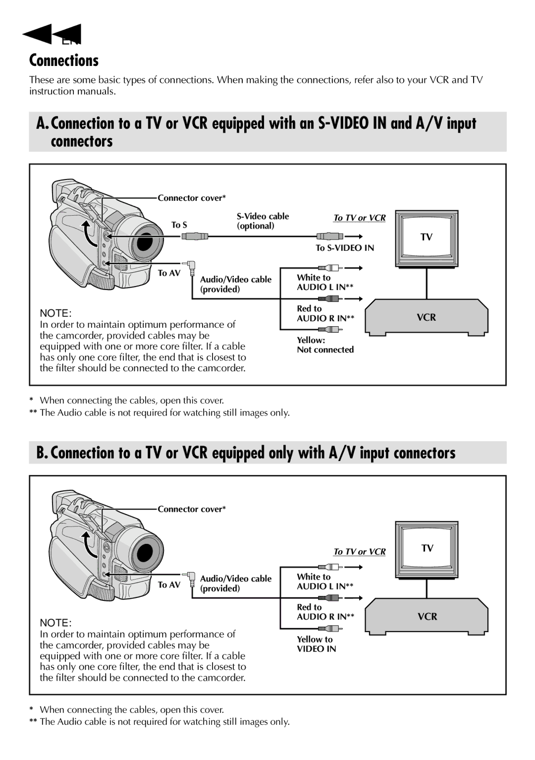 JVC GR-DVL315 specifications 20 EN 