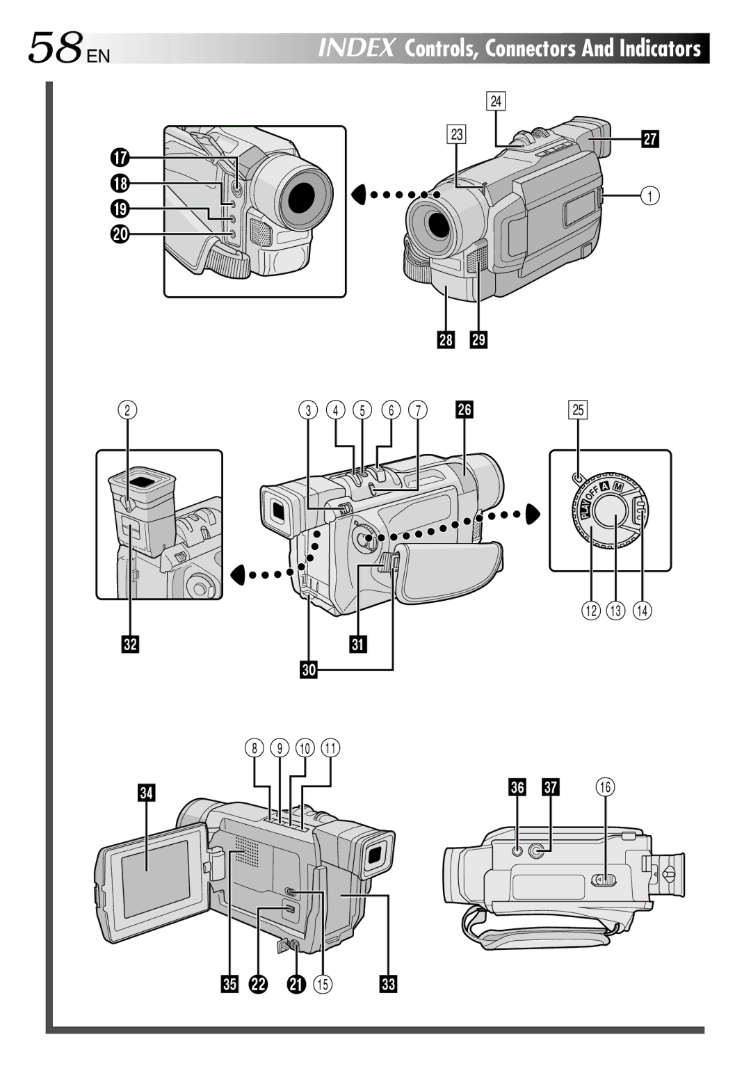 JVC GR-DVL315 specifications Twq%, 58 EN 