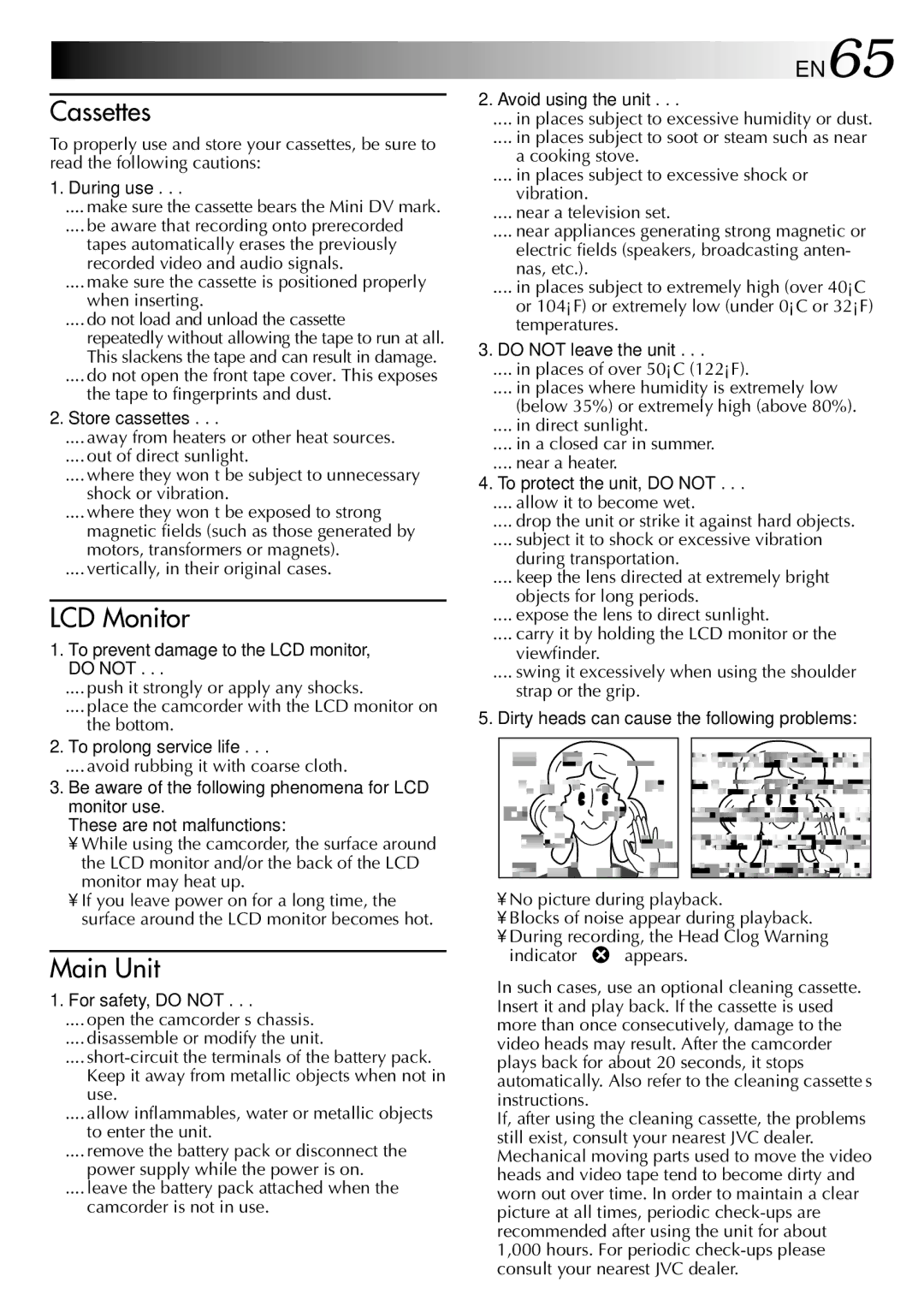 JVC GR-DVL500 specifications EN65 