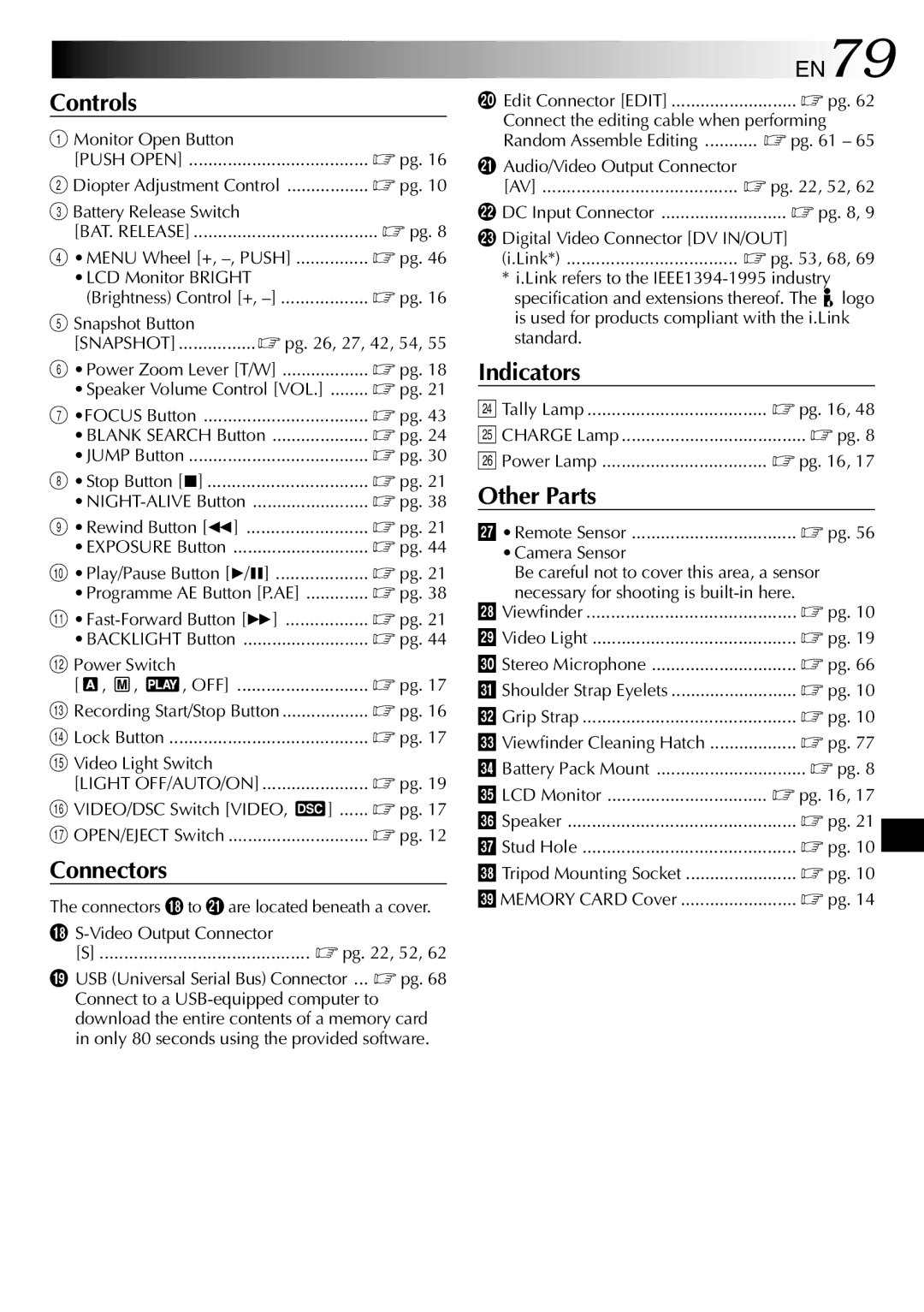 JVC GR-DVL512 specifications EN79 