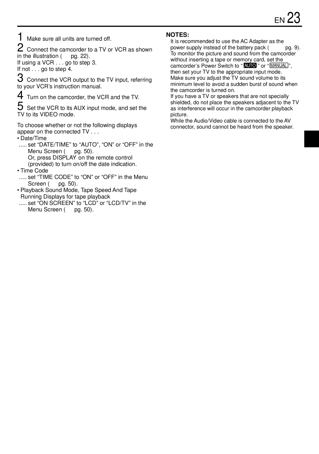 JVC GR-DVL765 specifications If using a VCR . . . go to step If not . . . go to step 