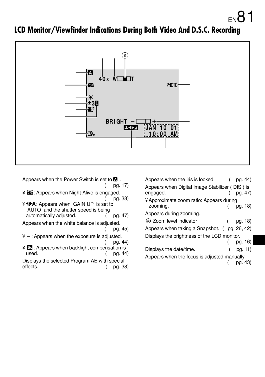 JVC GR-DVL815, GR-DVL510, GR-DVL310 specifications EN81 