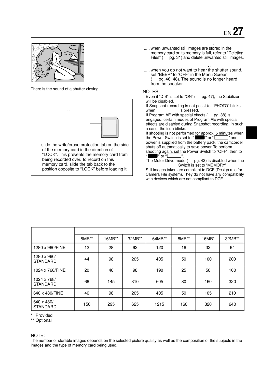 JVC GR-DVL920 specifications To Protect Valuable Files available only for SD Memory Card, To Delete Unwanted Still Images 