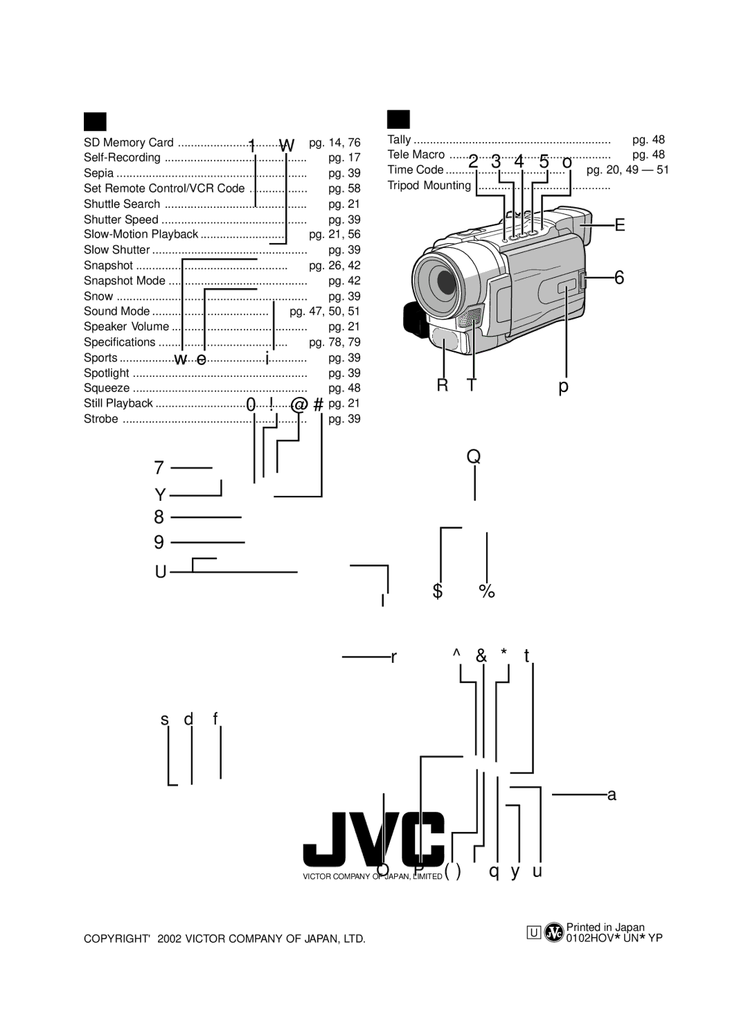 JVC GR-DVL920 specifications Unload a Tape, VIDEO/MEMORY Switch Position, WebCam, Zooming, See previous page as well 