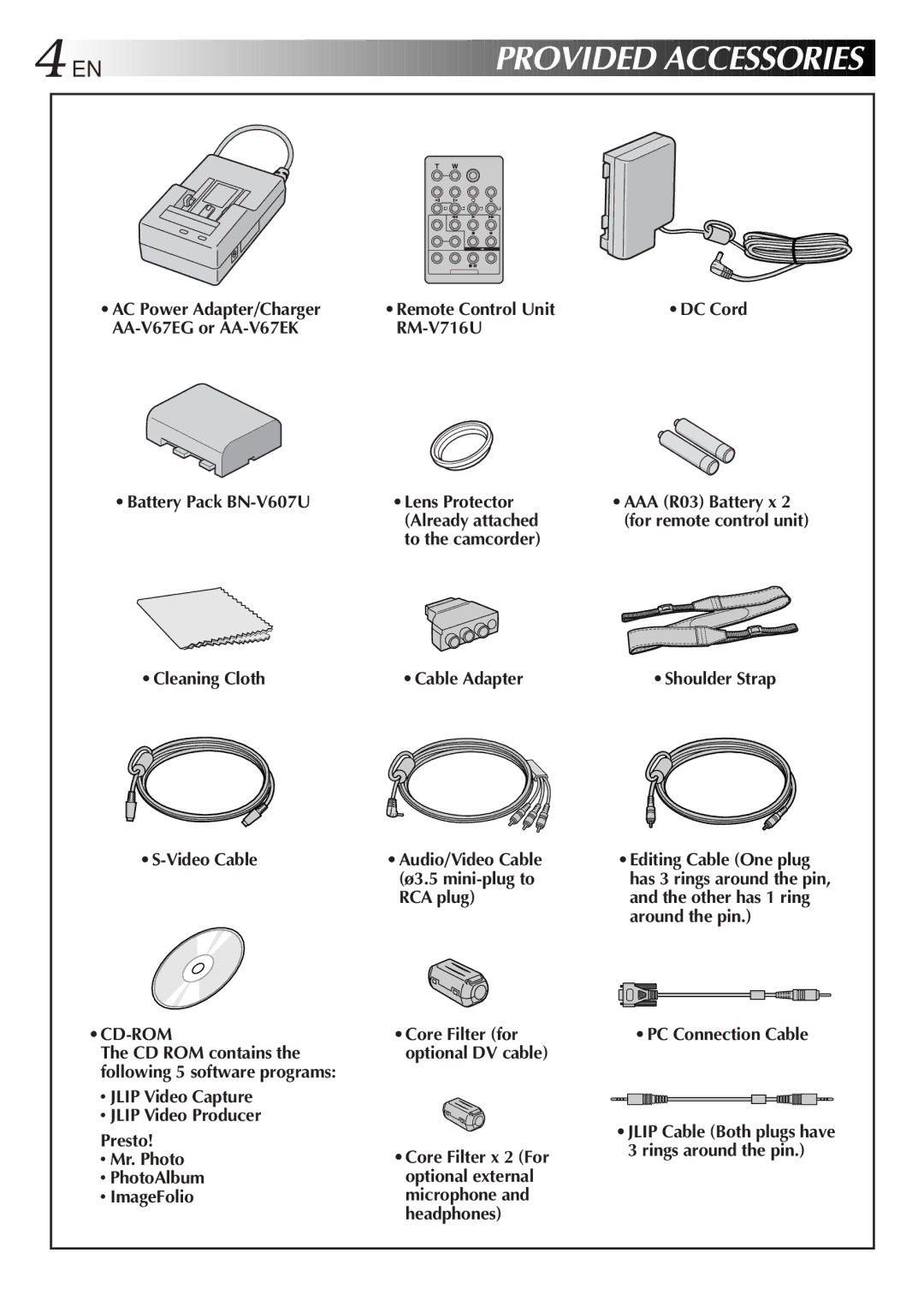 JVC GR-DVL9200 specifications Cd-Rom 