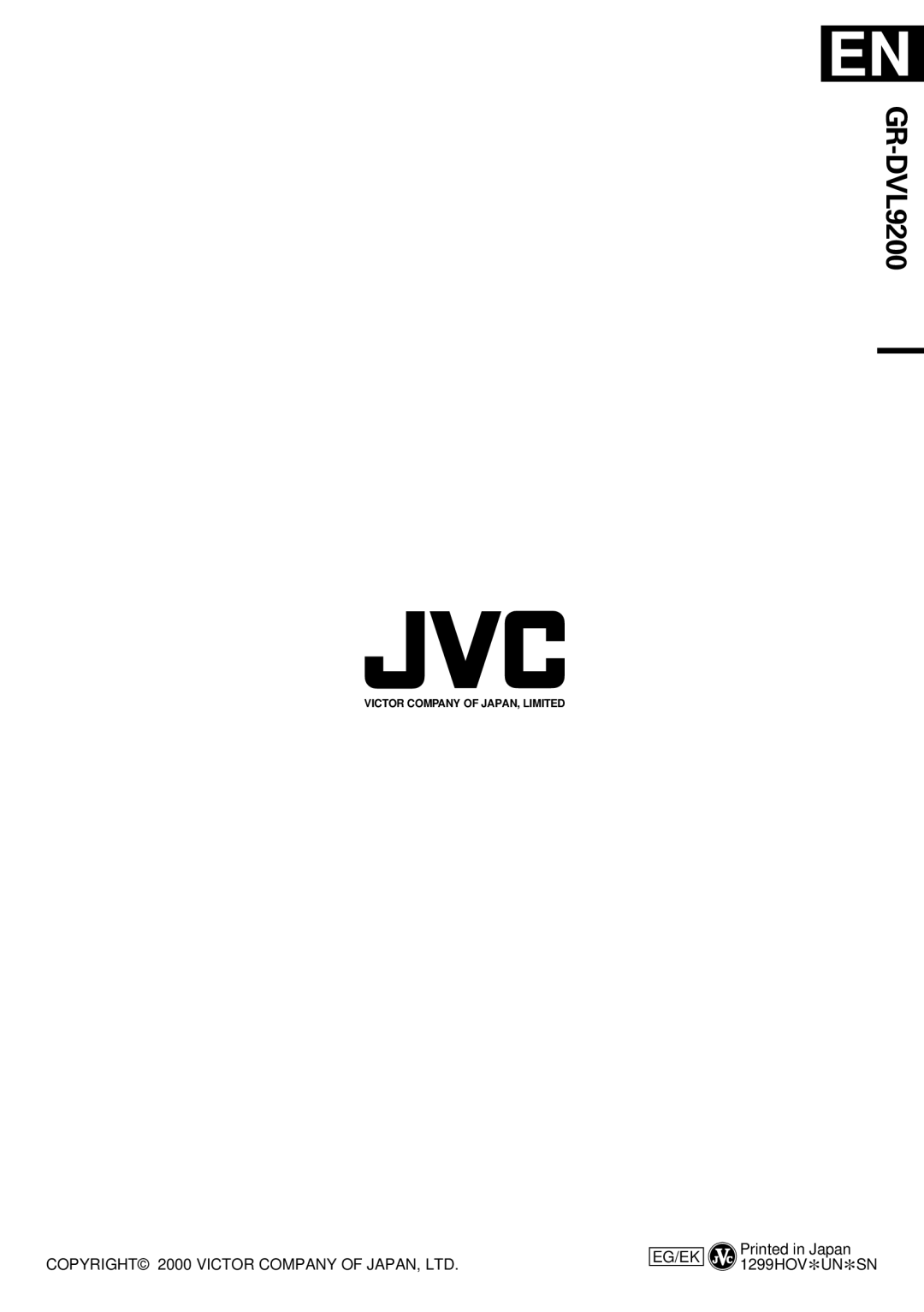 JVC GR-DVL9200 specifications 