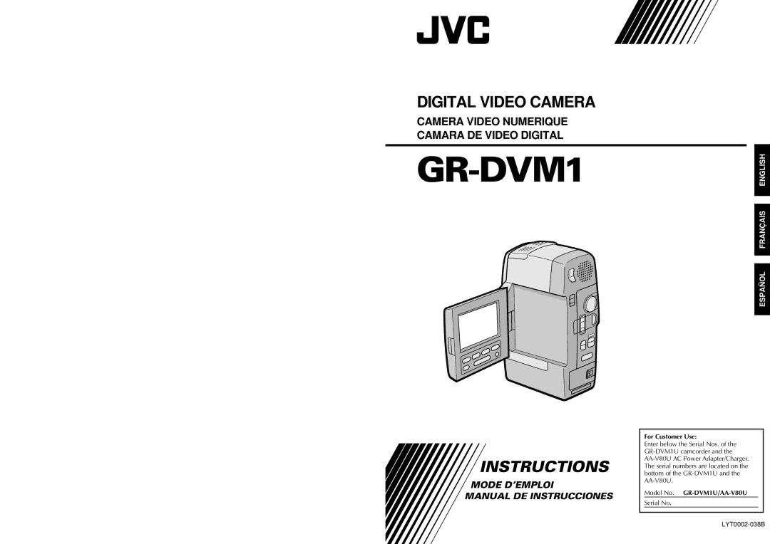 JVC GR-DVM1 manual 