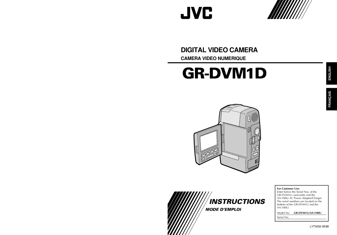 JVC GR-DVM1DU manual 