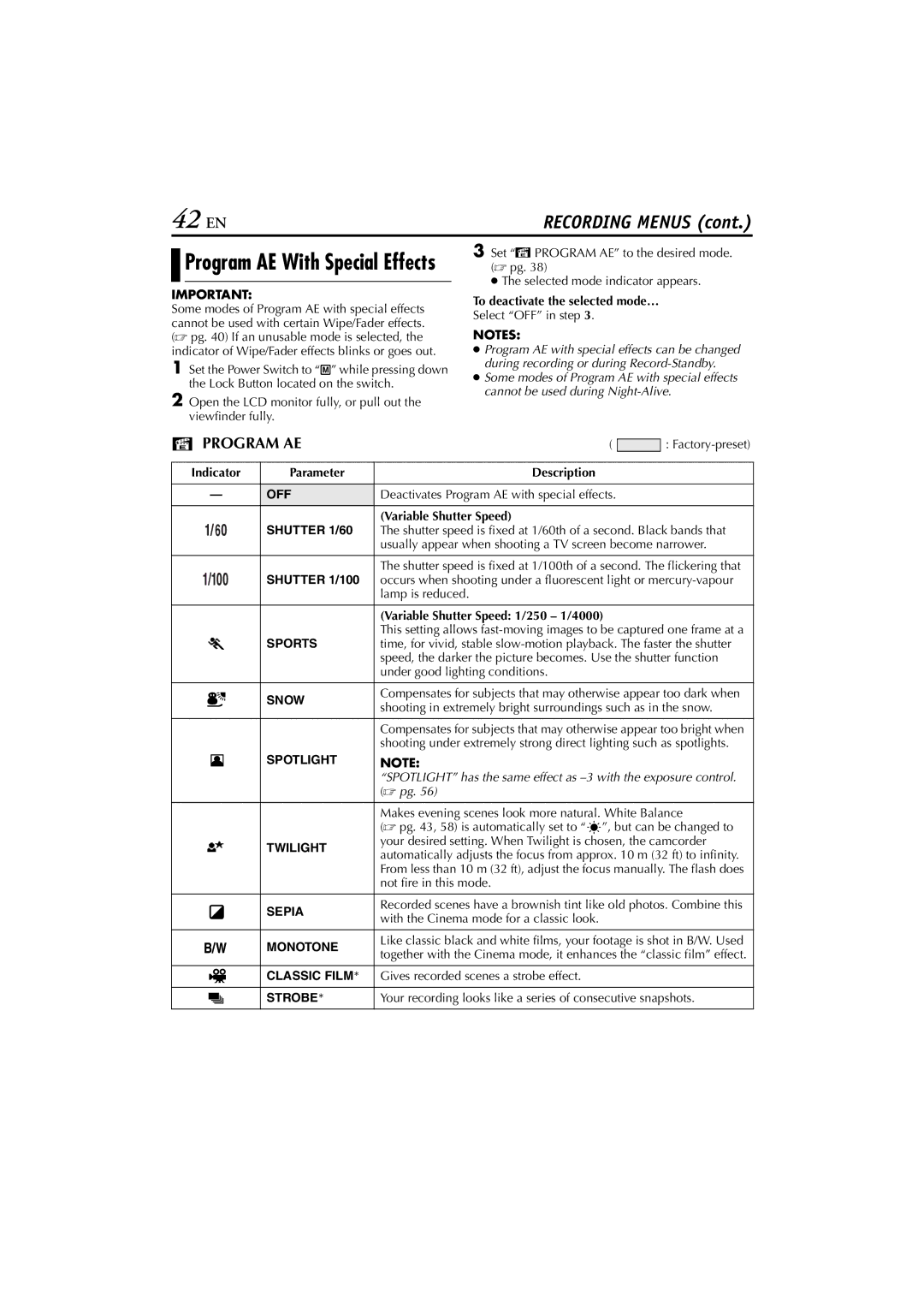 JVC GR-DVM76 instruction manual 42 EN 