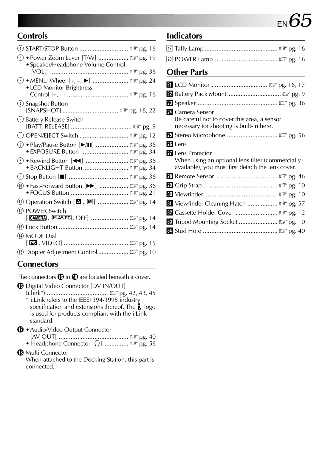 JVC GRDVM80U, GR-DVM80 specifications EN65 