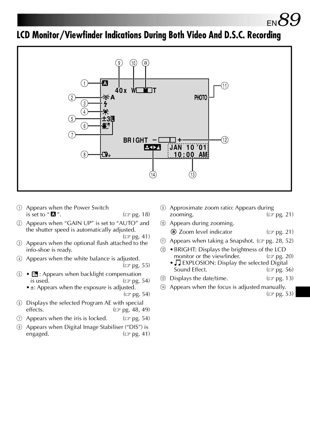 JVC GR-DVP3 specifications EN89 