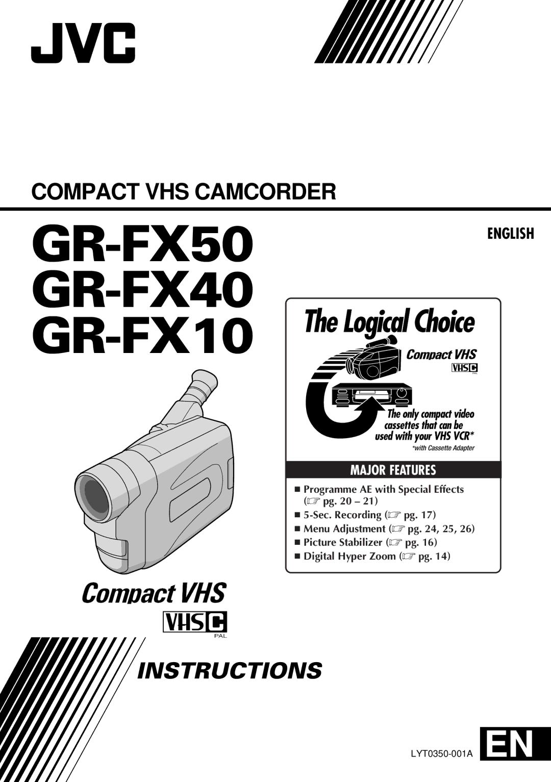 JVC manual GR-FX50 GR-FX40 GR-FX10 