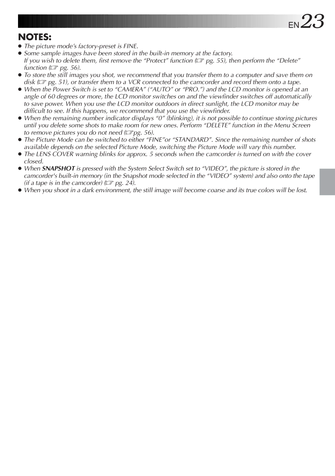 JVC GR-FXM65 specifications EN23 