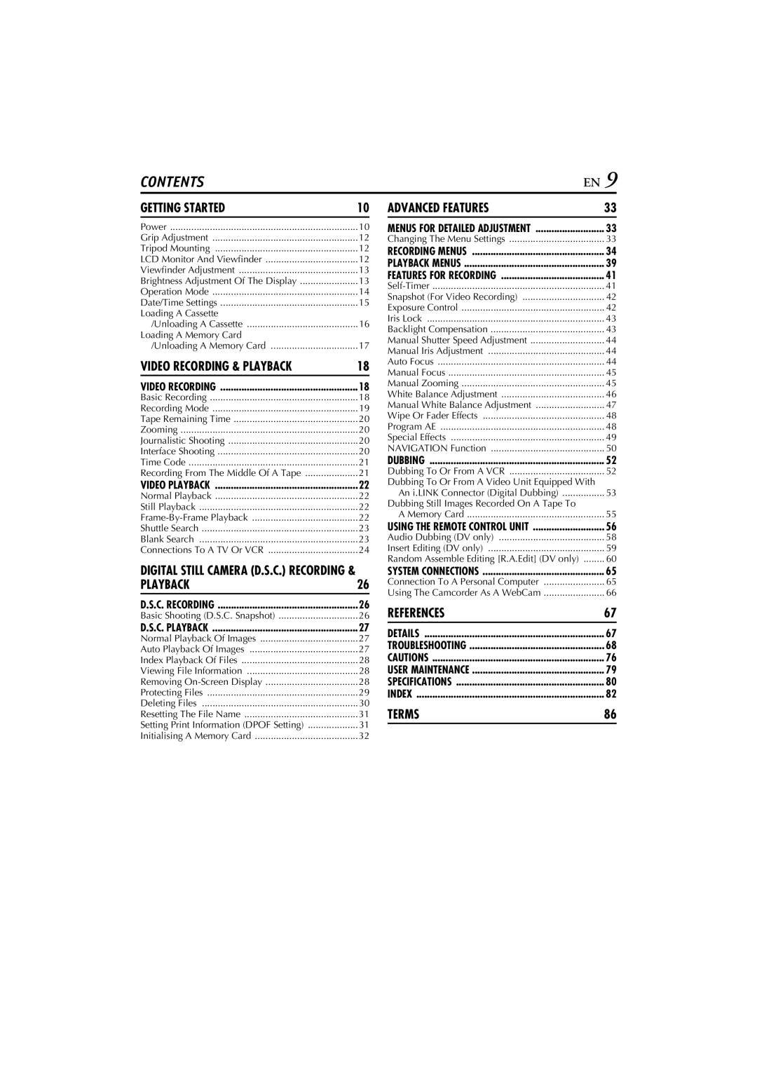 JVC LYT1193-001A, GR-PD1 manual Contents 