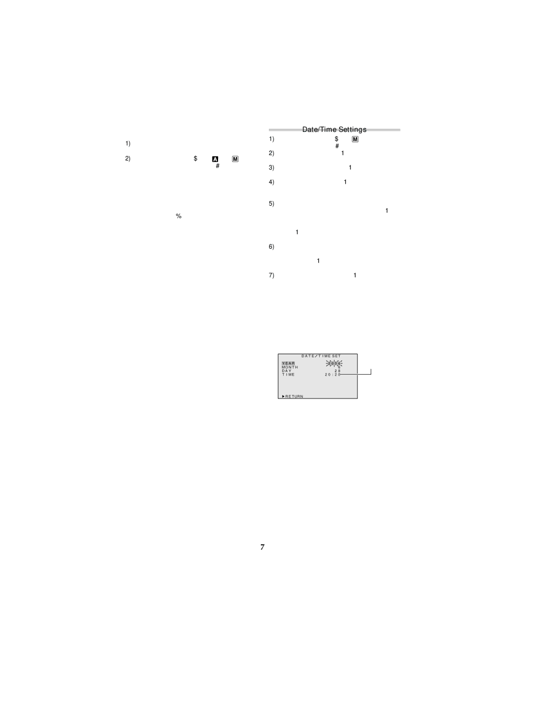 JVC GR-SXM201AS, GR-SXM301AS, GR-SXM265AS, LYT1367-001A, 1204YDR-NF-VM manual Date/Time Settings 