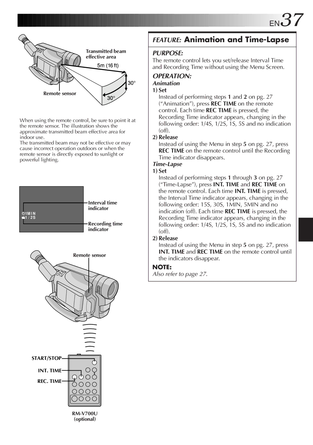 JVC GR-SX851, GR-SXM320, GR-AX750 specifications Feature Animation and Time-Lapse, Set, Release 