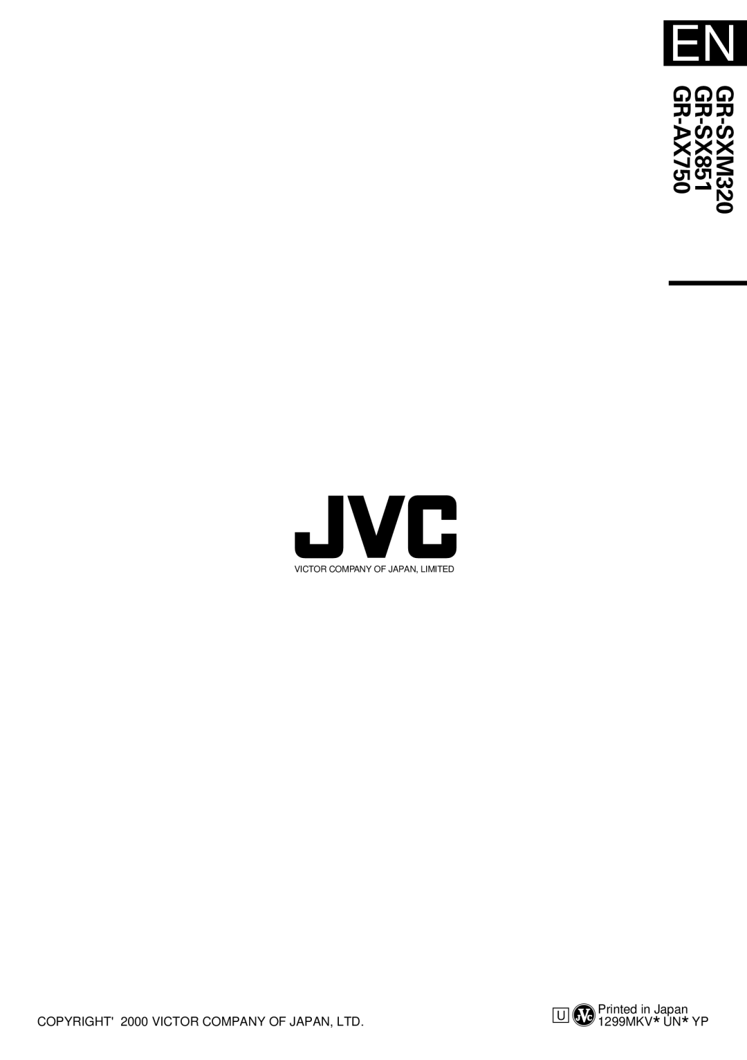 JVC GR-AX750, GR-SXM320, GR-SX851 specifications 