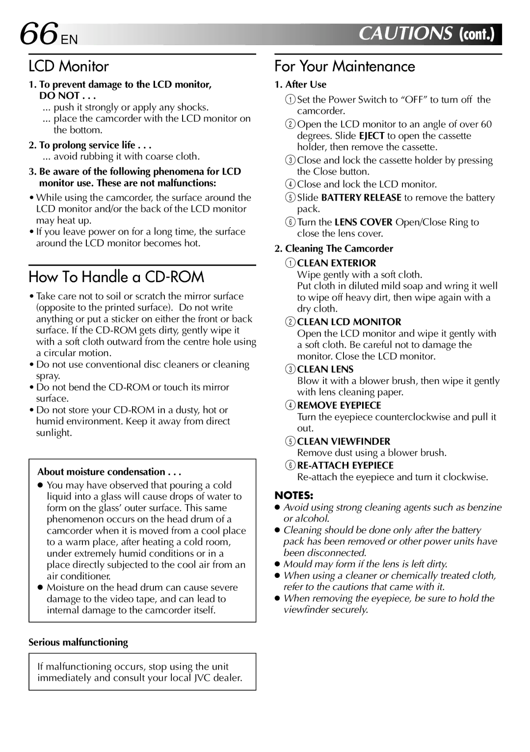 JVC GR-SXM760A specifications 66 EN 