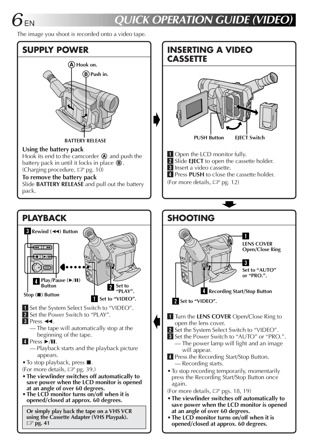 JVC GR-SXM920 Using the battery pack, To remove the battery pack, Slide Battery Release and pull out the battery pack 