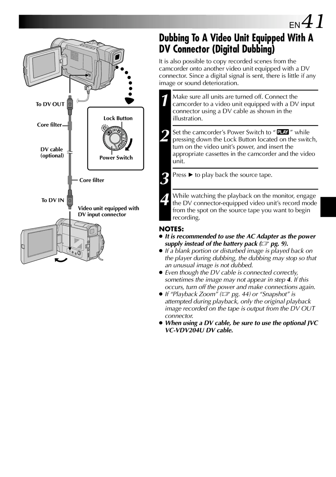 JVC GRDVL140 specifications EN41 