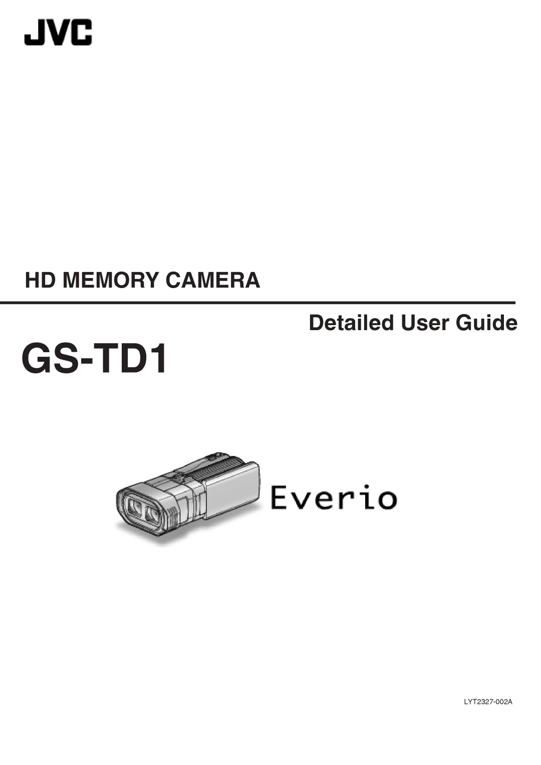 JVC GSTD1BUS manual GS-TD1 