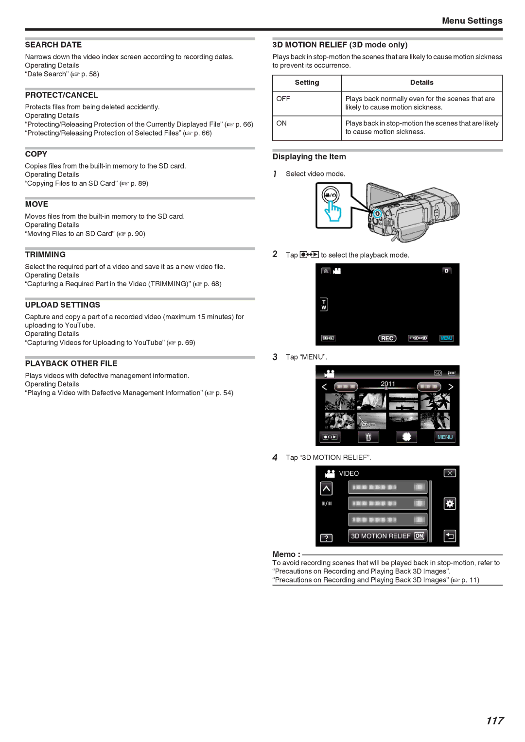 JVC GSTD1BUS manual 117 