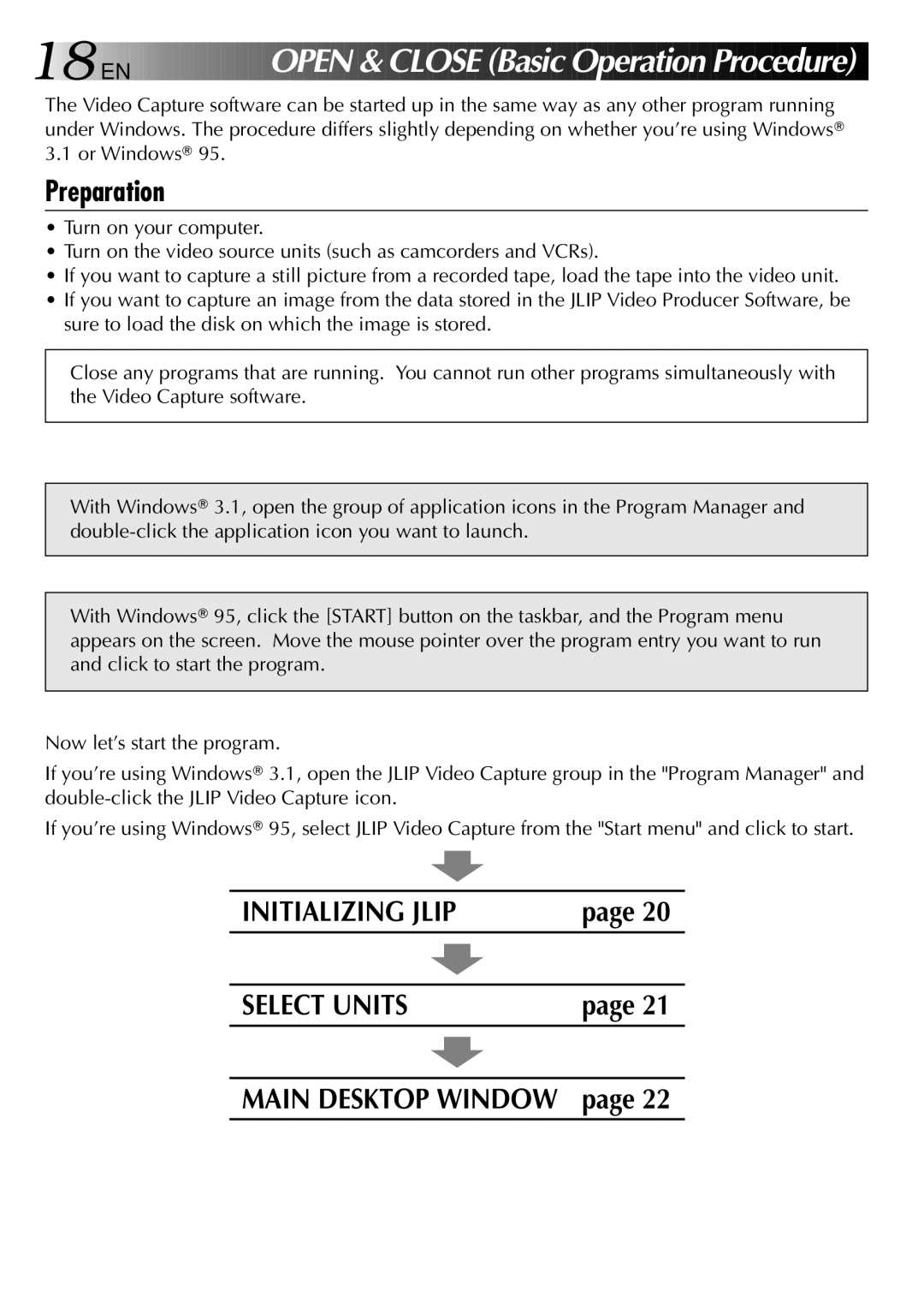 JVC GV-DS2 manual Preparation, Main Desktop Window 