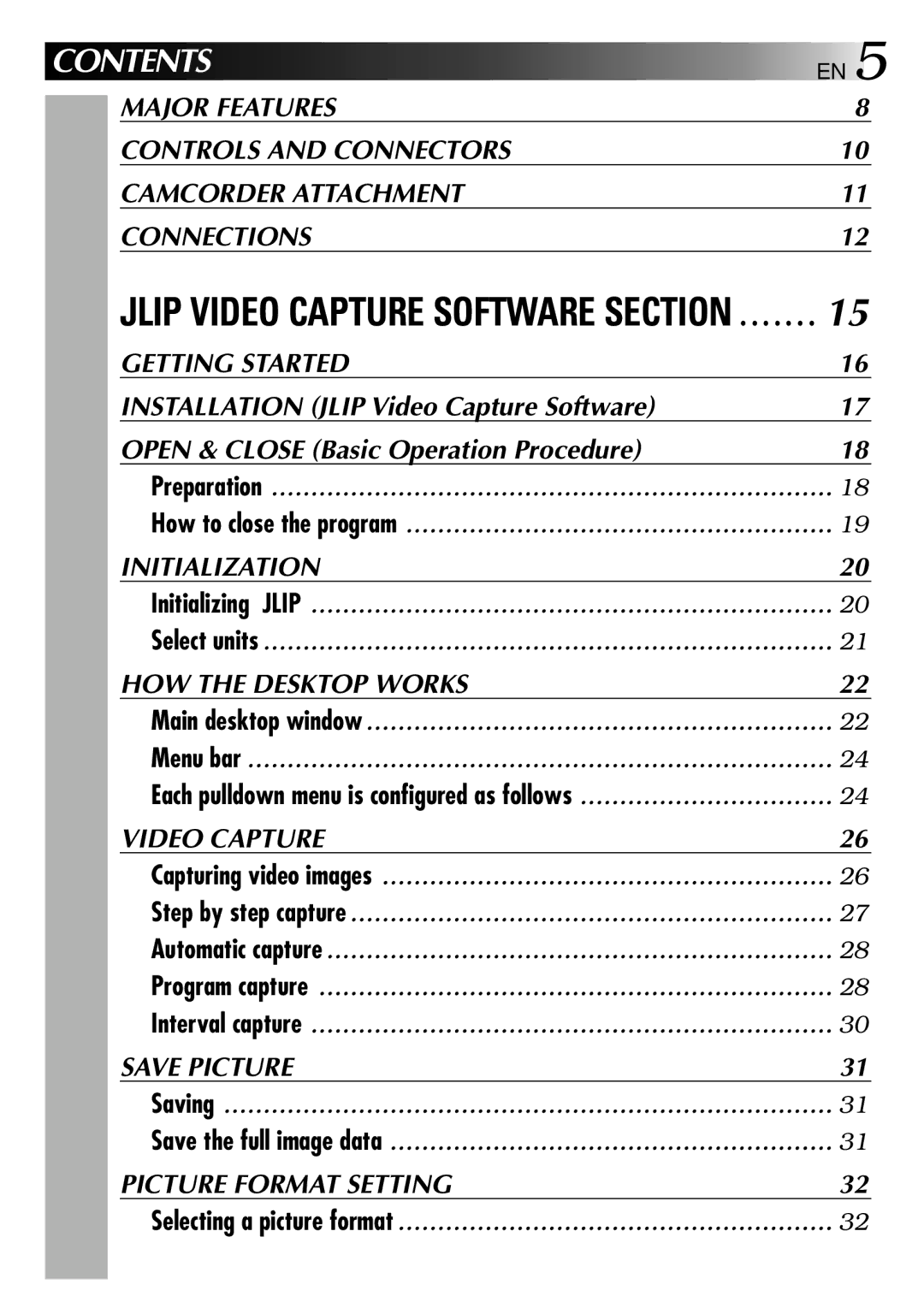 JVC GV-DS2 manual Contents EN 