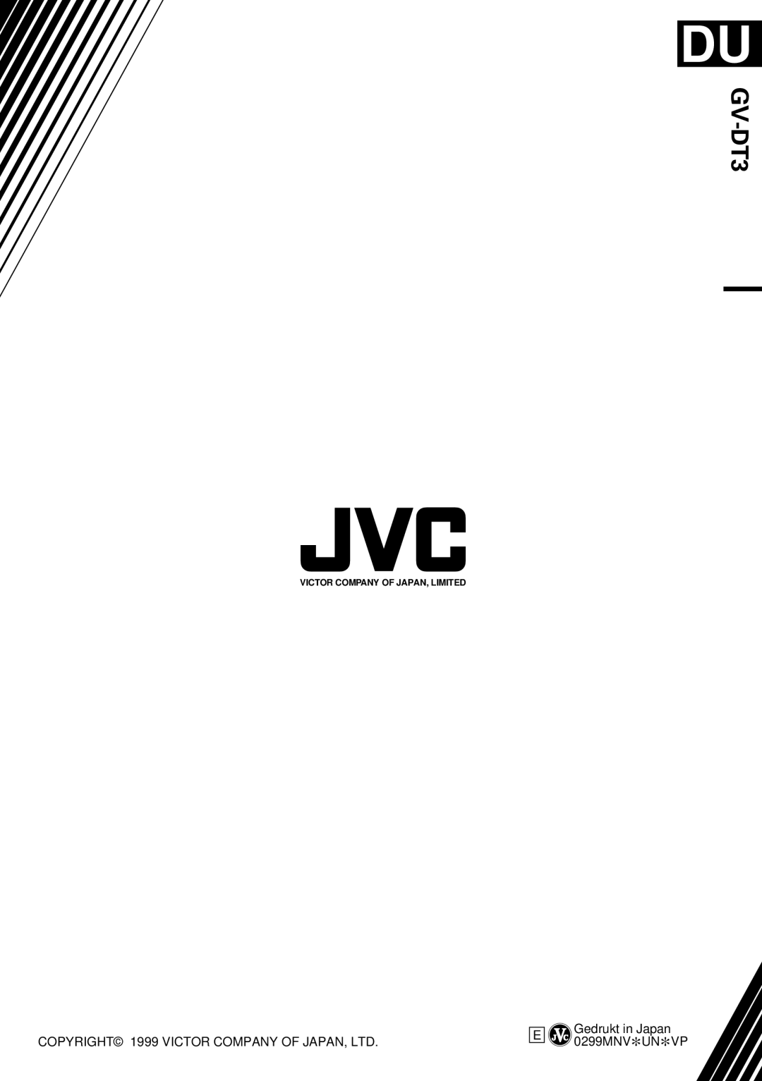 JVC GV-DT3 manual 