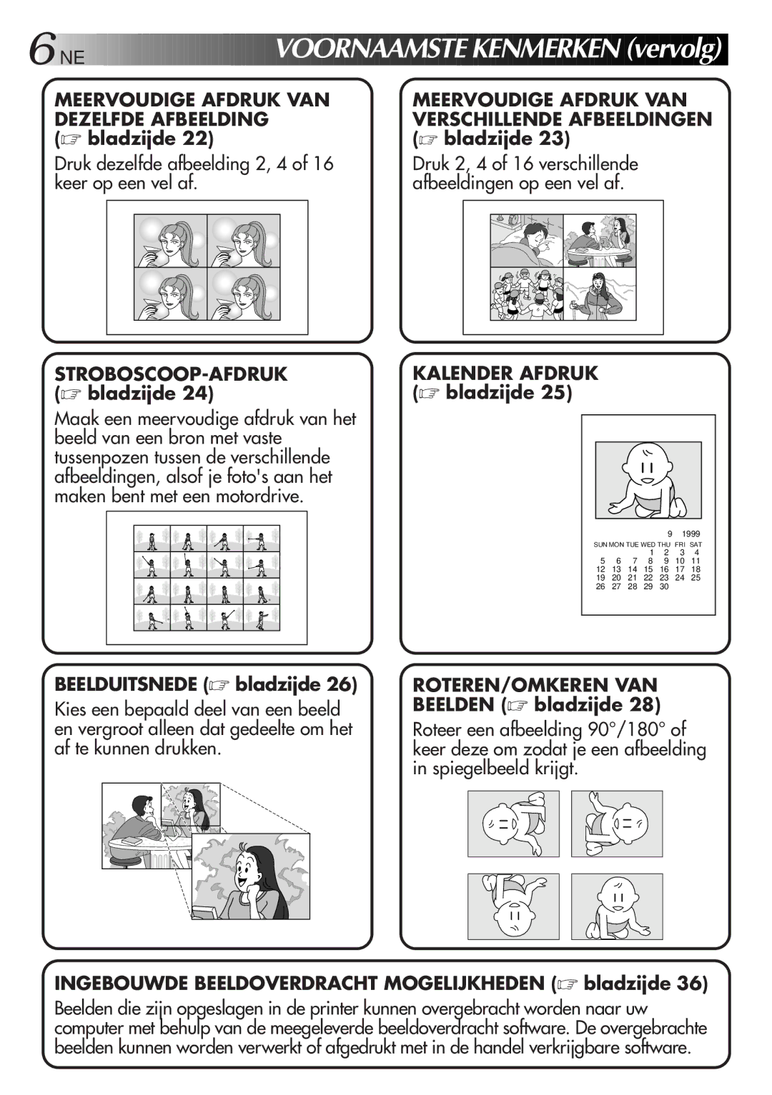 JVC GV-DT3 manual Meervoudige Afdruk VAN Dezelfde Afbeelding 