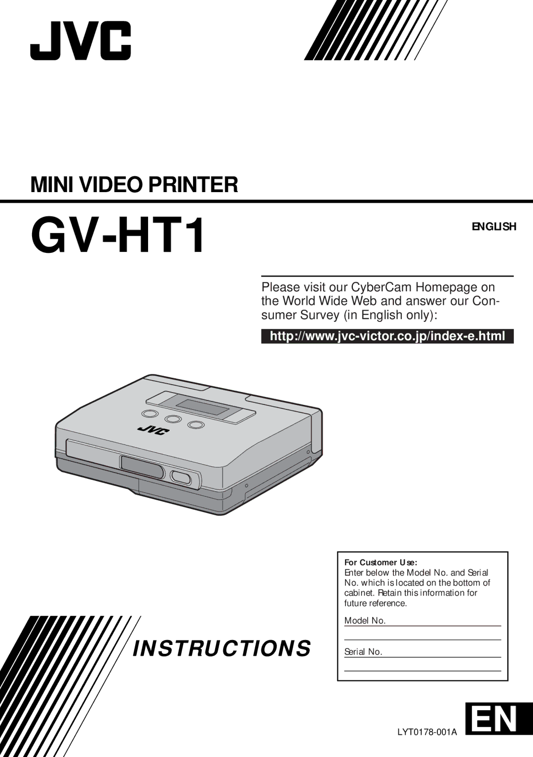 JVC GV-HT1U manual 