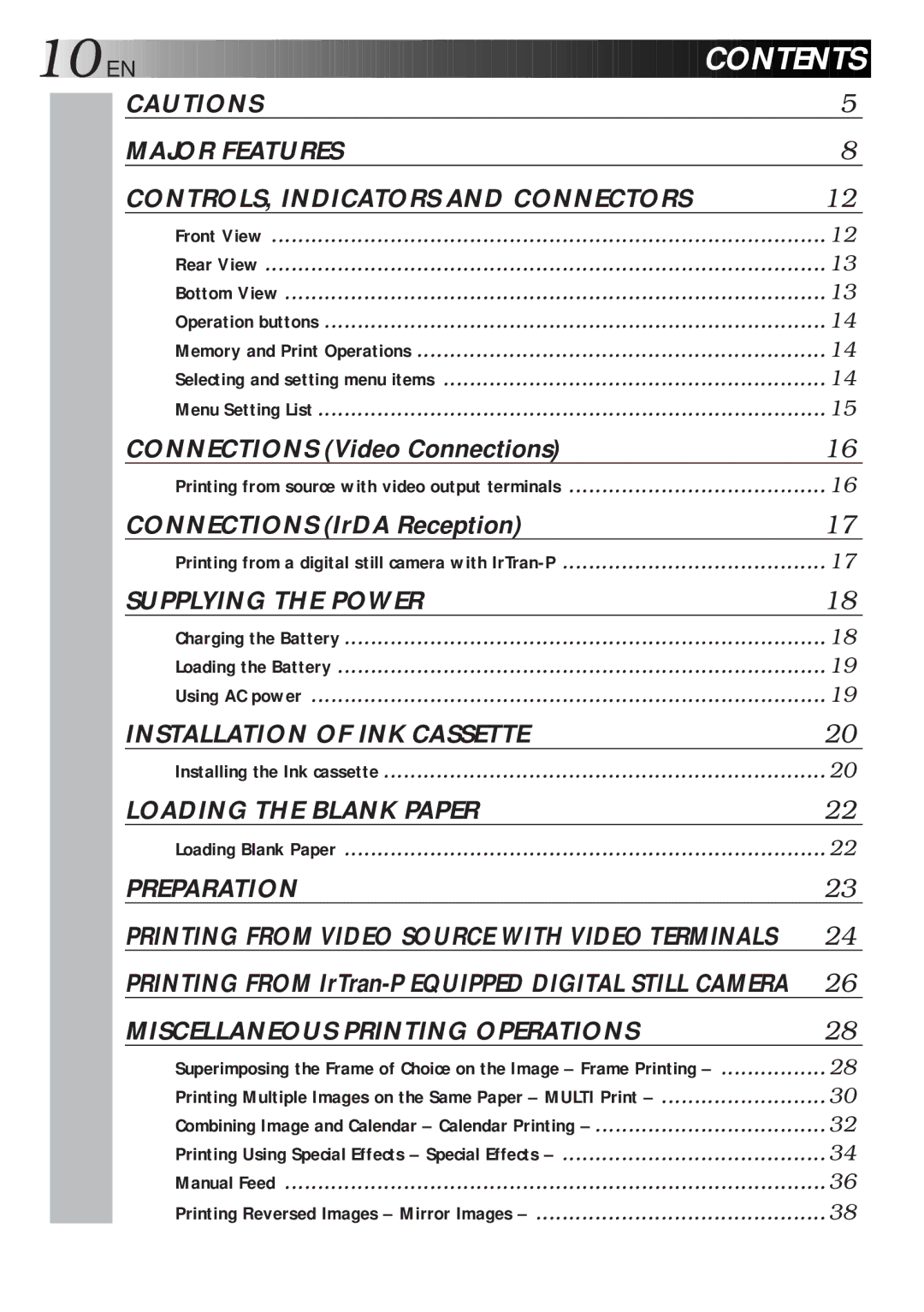 JVC GV-HT1U manual EN Contents 