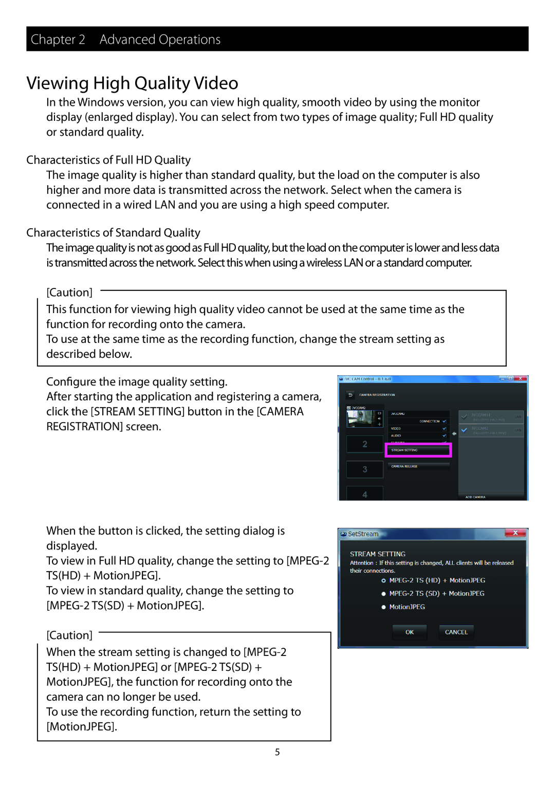 JVC GV-L51, GV-L52 instruction manual Viewing High Quality Video 