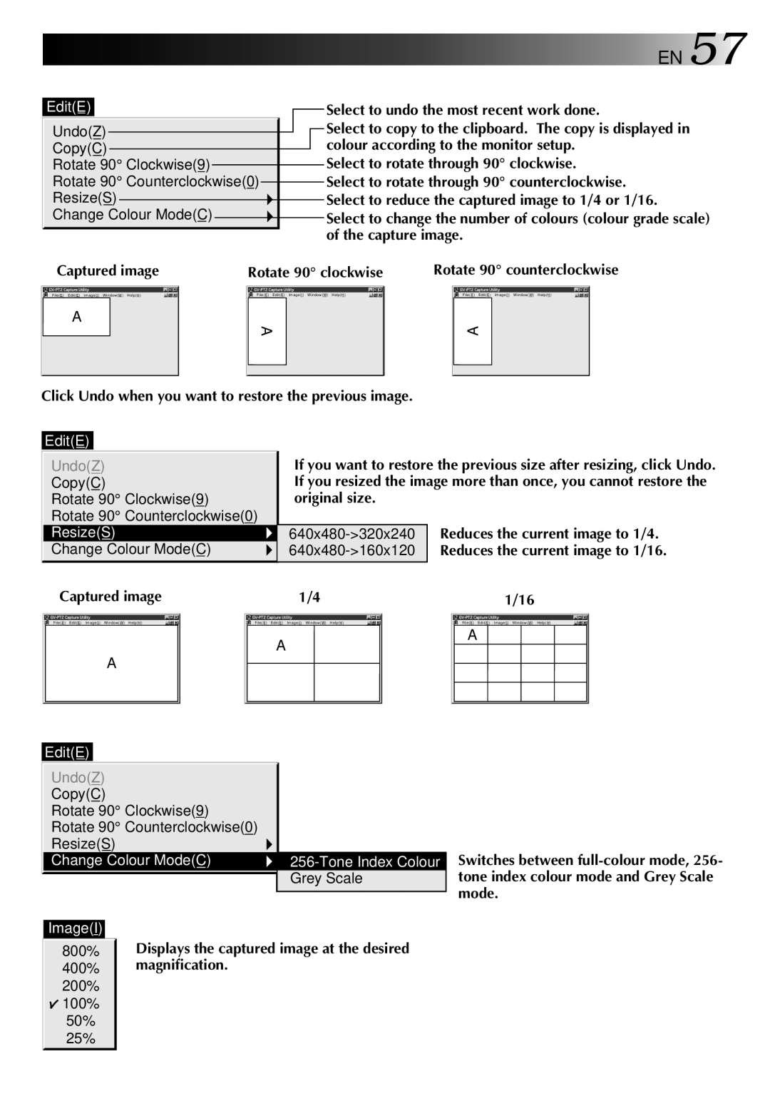 JVC GV-PT2 manual Rotate 90 clockwise 