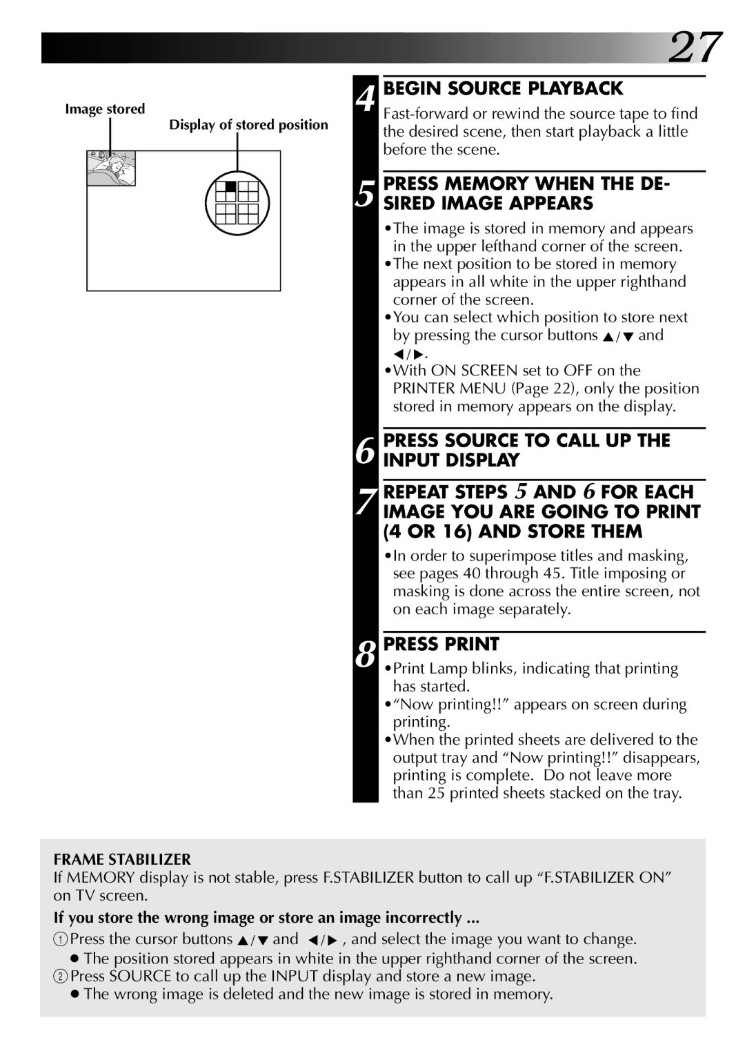 JVC GV-PT2U manual Begin Source Playback, Fast-forward or rewind the source tape to find, Before the scene 