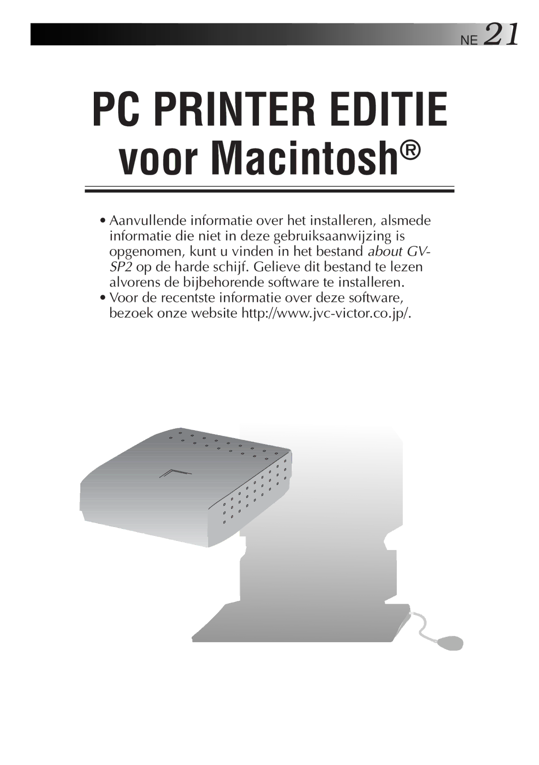 JVC GV-SP2 manual Voor Macintosh 