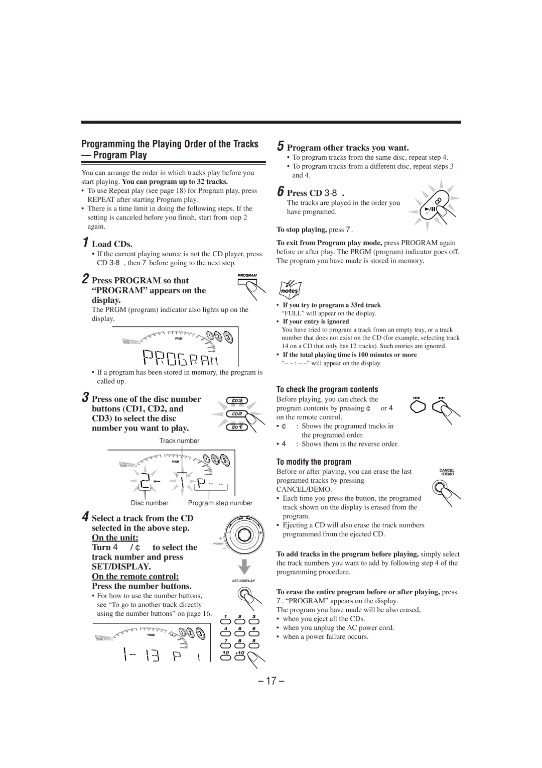 JVC GVT0052-008A manual Program Play 